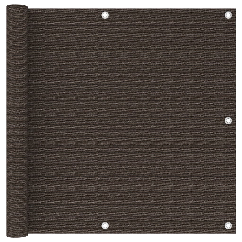 vidaXL Parvekkeen suoja ruskea 90x600 cm HDPE