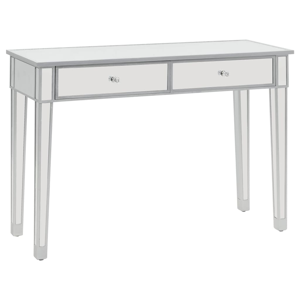 vidaXL Peilikoristeltu konsolipöytä MDF ja lasi 106,5x38x76,5 cm
