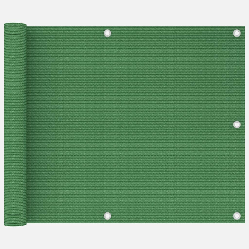 vidaXL Parvekkeen suoja vaaleanvihreä 75x500 cm HDPE