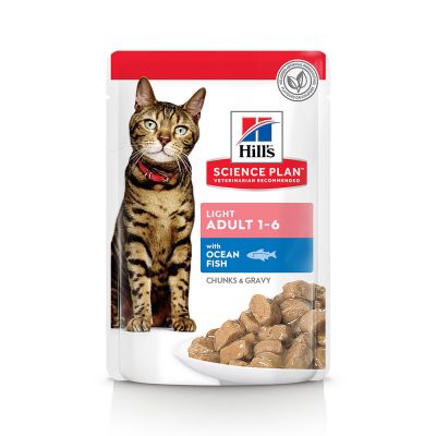 Hill's Science Plan Adult Light - 12 x 85 g kana- ja kalavalikoima