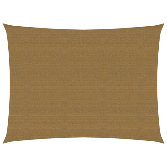 vidaXL Aurinkopurje 160 g/m² harmaanruskea 6x7 m HDPE