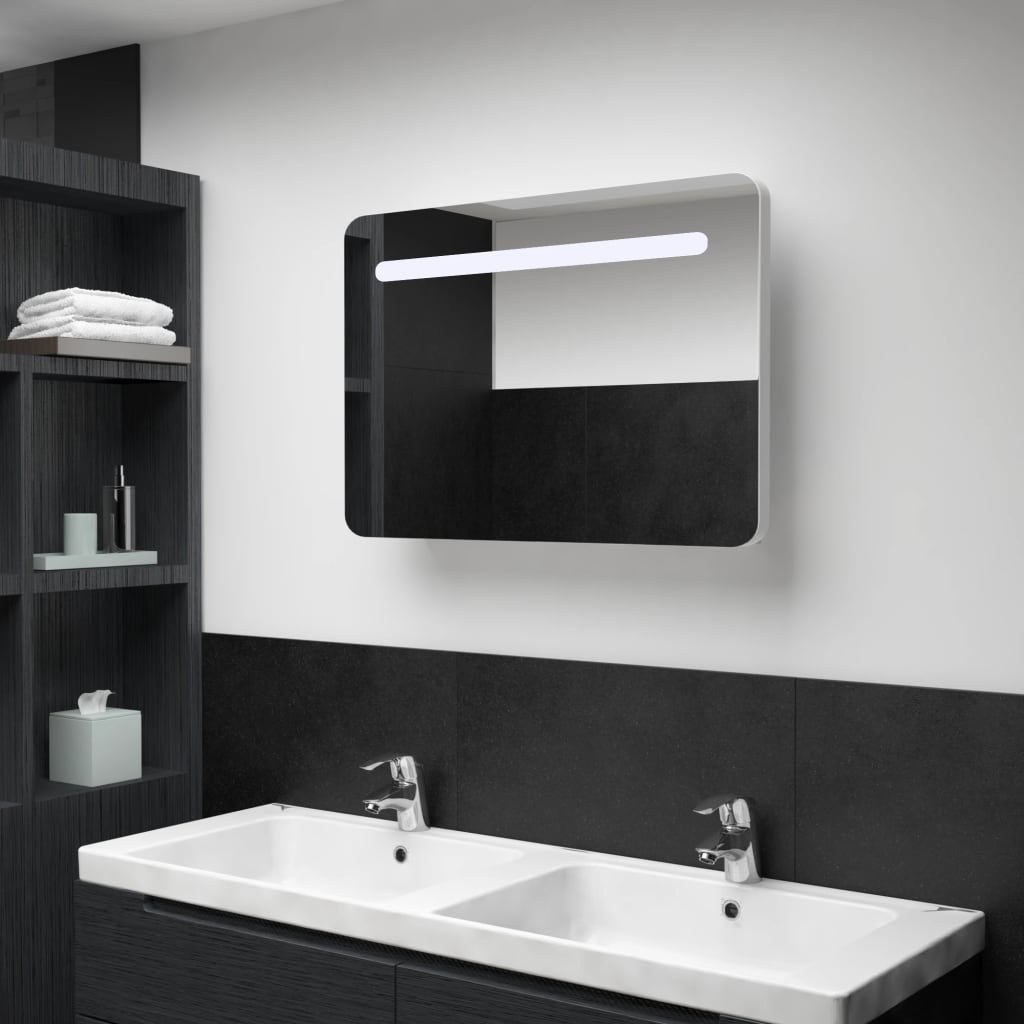 vidaXL LED kylpyhuoneen peilikaappi 70x9,5x55 cm