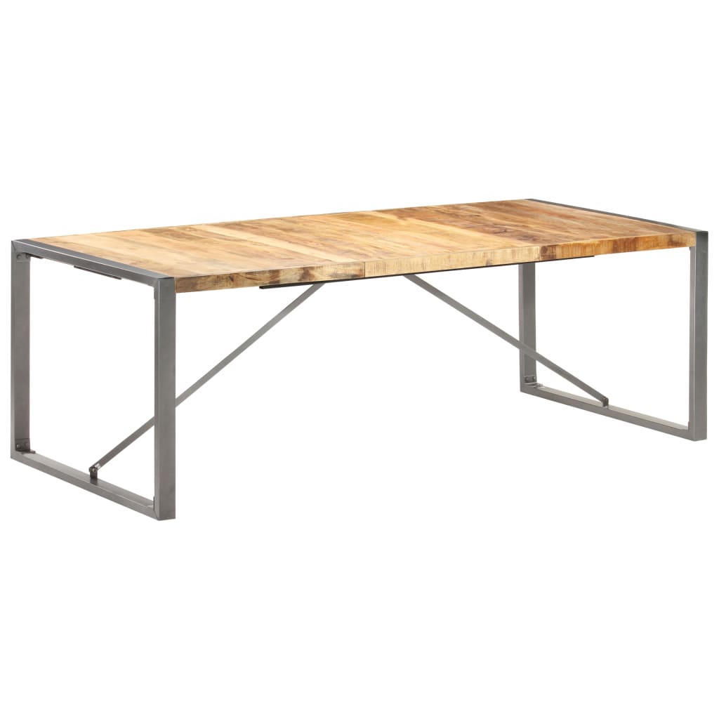 vidaXL Ruokapöytä 220x100x75 cm täysi karkea mangopuu