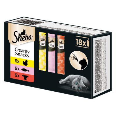 Sheba Creamy Snacks -lajitelma - 18 x 12 g