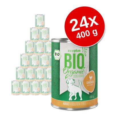 zooplus Bio Adult -säästöpakkaus 24 x 400 g - luomuhanhi & luomukurpitsa