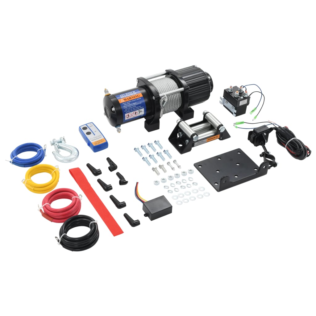 vidaXL Sähkövinssi kaukosäätimellä 12 V 2040 kg