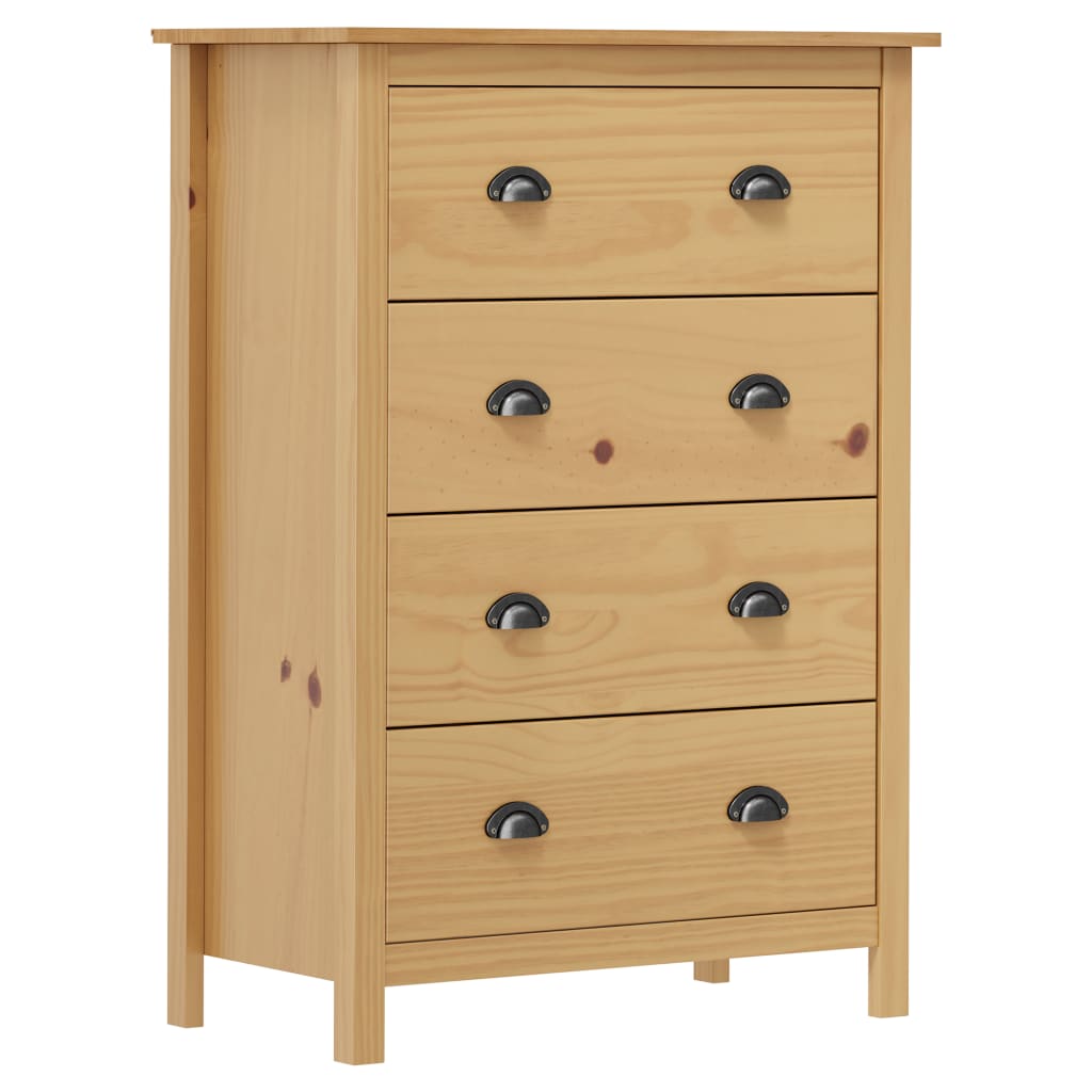 vidaXL Lipasto Hill Range 4 laatikkoa 79x40x110 cm täysi mänty