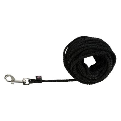Trixie-koulutusliina, pyöreä, musta - koko S-M: pituus 10 m, Ø 5 mm