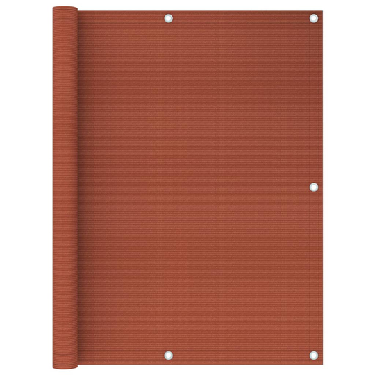 vidaXL Parvekkeen suoja terrakotta 120x500 cm HDPE