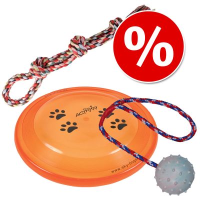 Trixie-lelusetti: köysilelu, frisbee, kumipallo - Trixie-lelusetti