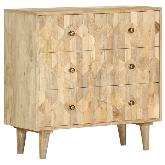 vidaXL Laatikosto 75x35x75 cm täysi mangopuu