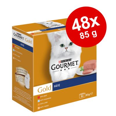 Gourmet Gold -lajitelma 48 x 85 g - Ragout -lajitelma (nauta, lohi, kana, tonnikala)