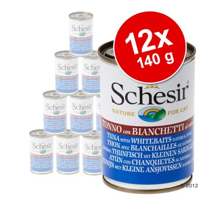 Schesir in Jelly -säästöpakkaus 12 x 140 g - tonnikala & nauta