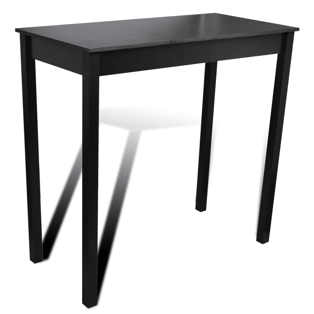 vidaXL Baaripöytä MDF 115x55x107 cm musta