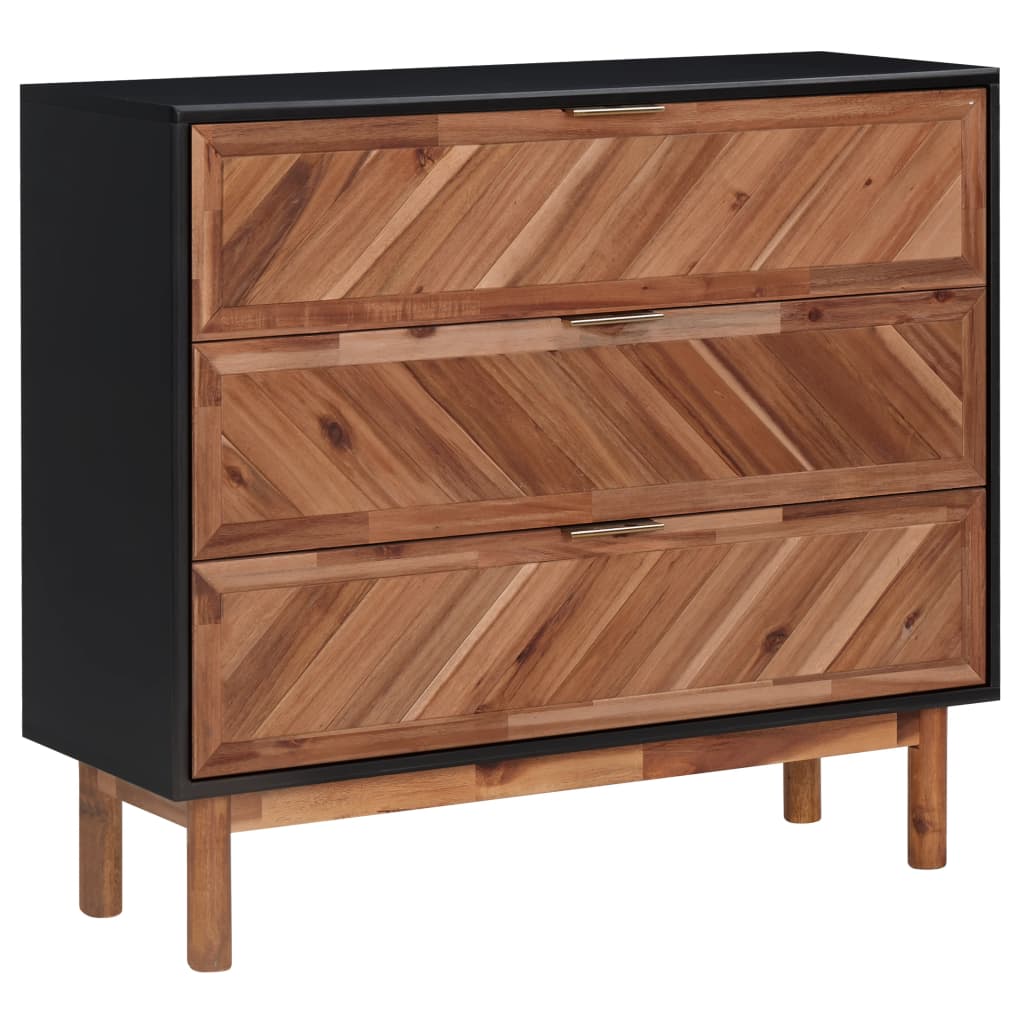 vidaXL Senkki 90x33,5x80 cm täysi akaasiapuu ja MDF