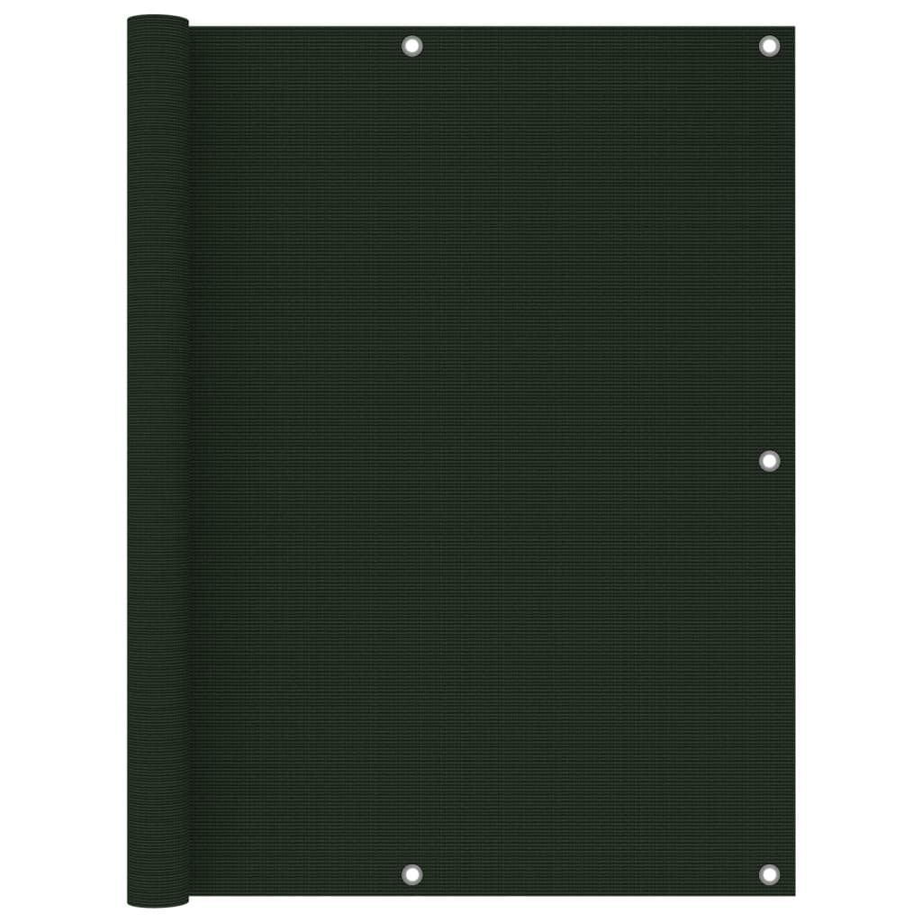 vidaXL Parvekkeen suoja tummanvihreä 120x300 cm HDPE