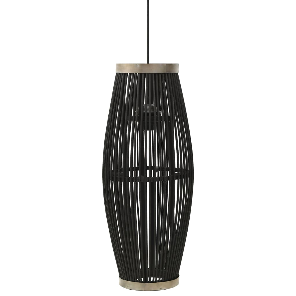 vidaXL Riippuvalaisin musta paju 40 W 23x55 cm ovaali E27