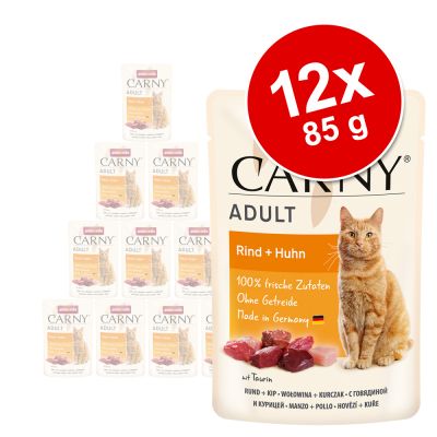 Animonda Carny Pouch 12 x 85 g - nauta + strutsi