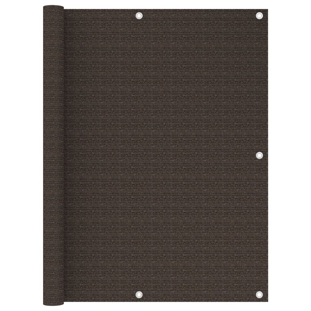 vidaXL Parvekkeen suoja ruskea 120x400 cm HDPE