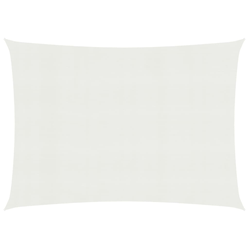 vidaXL Aurinkopurje 160 g/m² valkoinen 6x7 m HDPE