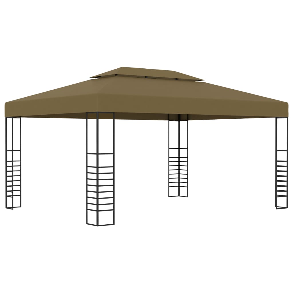 vidaXL Huvimaja 3x4 m ruskeanharmaa 180 g/m²