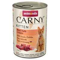 Animonda Carny Kitten - 6 x 400 g nauta & siipikarja