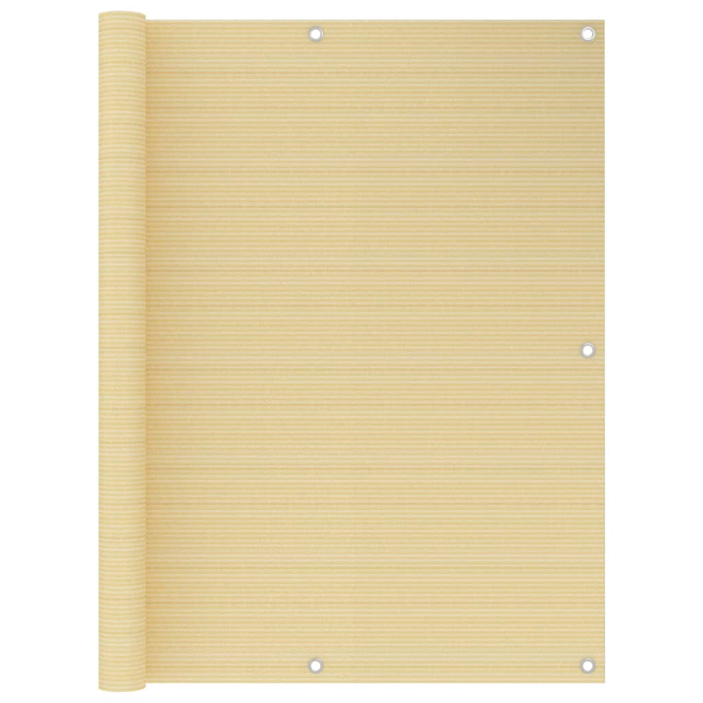 vidaXL Parvekkeen suoja beige 120x600 cm HDPE