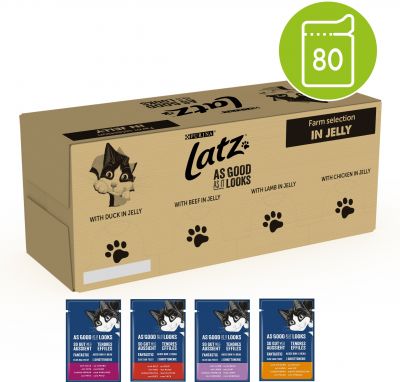 Latz "As good as it looks" Pouches 80 x 85 g - kalalajitelma (tonnikala, lohi, turska, seiti)