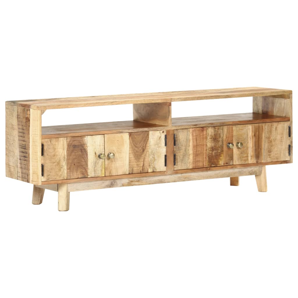 vidaXL TV-taso 130x30x45 cm karkea mangopuu