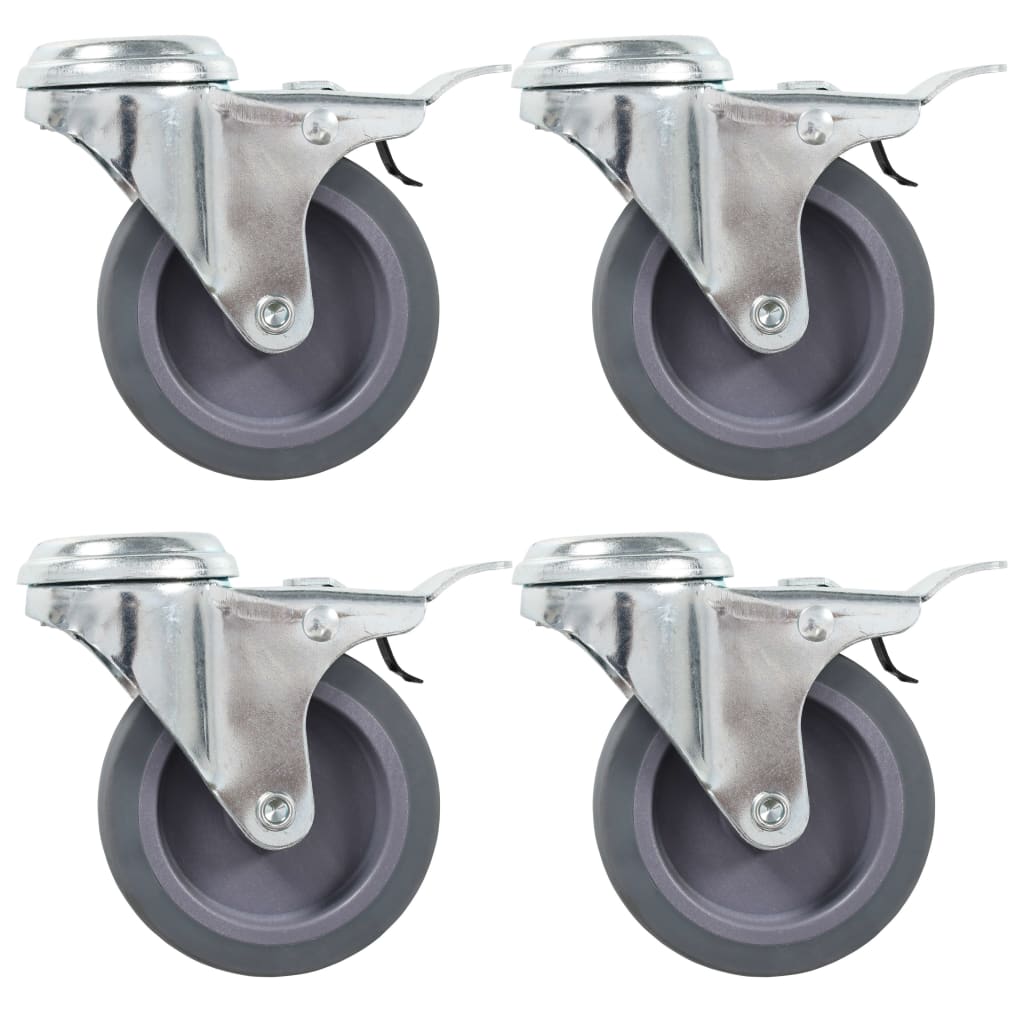 vidaXL Rullapyörät pultinrei´illä 24 kpl 75 mm