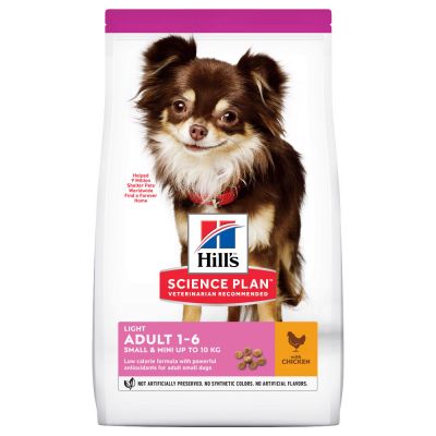 Hill's Science Plan Adult 1-6 Light Small & Mini Chicken - säästöpakkaus: 2 x 6 kg