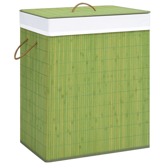 vidaXL Bambu pyykkikori vihreä 100 l