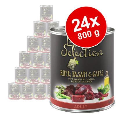 zooplus Selection -säästöpakkaus 24 x 800 g - Adult: nauta, fasaani & hanhi
