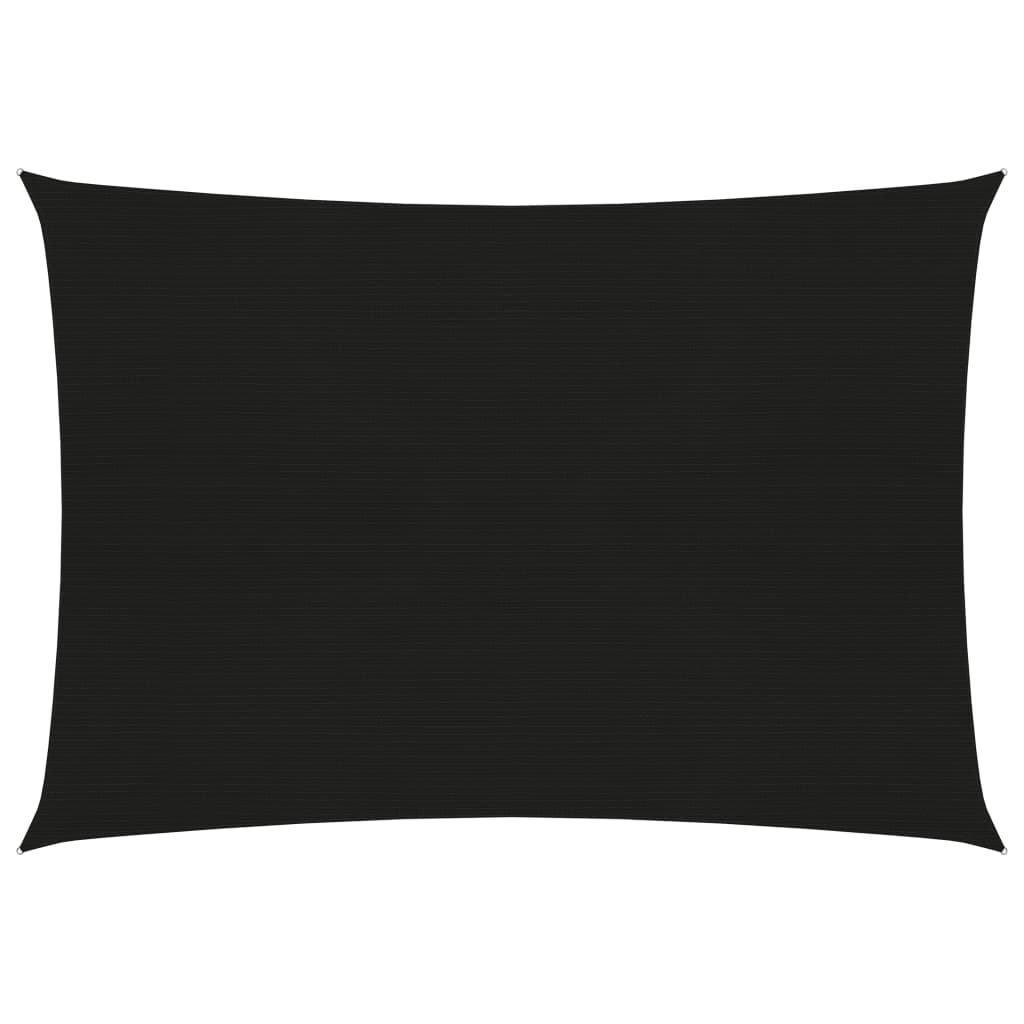 vidaXL Aurinkopurje 160 g/m² musta 2,5x4 m HDPE