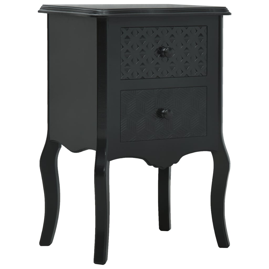 vidaXL Yöpöytä MDF 43x32x65 cm musta