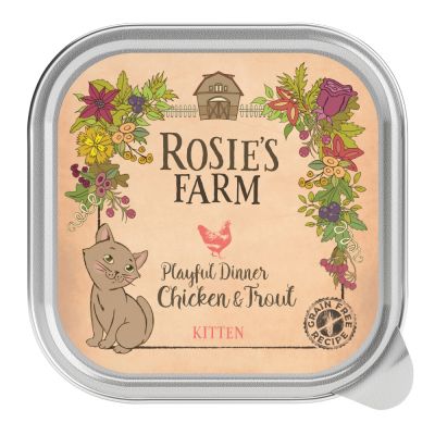 Rosie's Farm Kitten 16 x 100 g - Kitten: kana & taimen