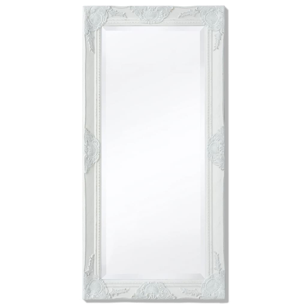 vidaXL Seinäpeili Barokkityylinen 100x50 cm Valkoinen