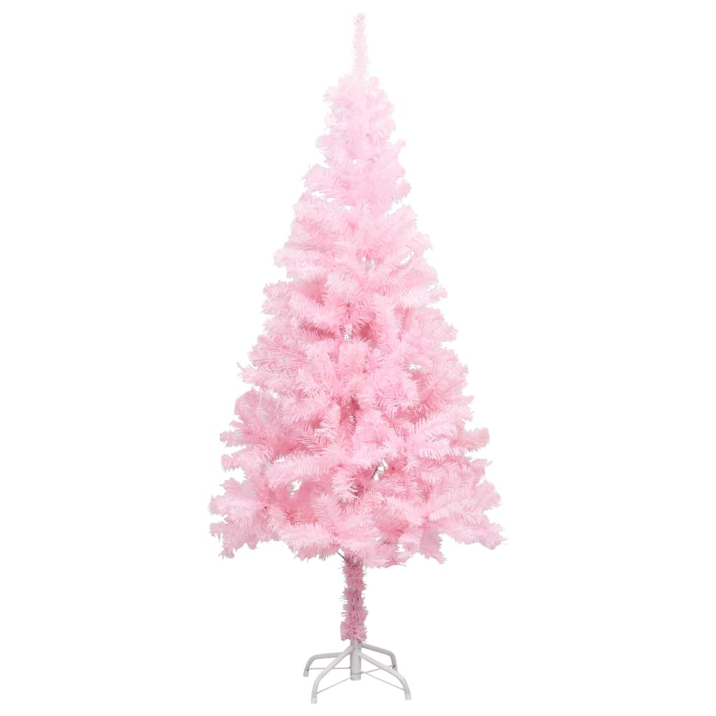 vidaXL Tekojoulukuusi jalustalla pinkki 150 cm PVC