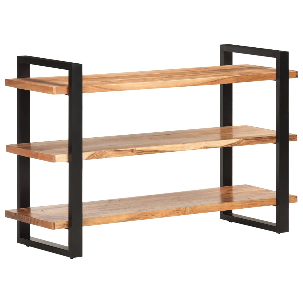 vidaXL Senkki 3 hyllyllä 120x40x75 cm täysi akaasiapuu