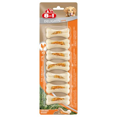 8in1 Delights Strong -puruluut - XS: 7 kpl (140 g)