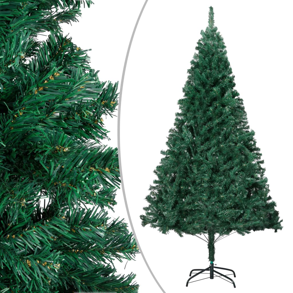 vidaXL Tekojoulukuusi paksuilla oksilla vihreä 210 cm PVC