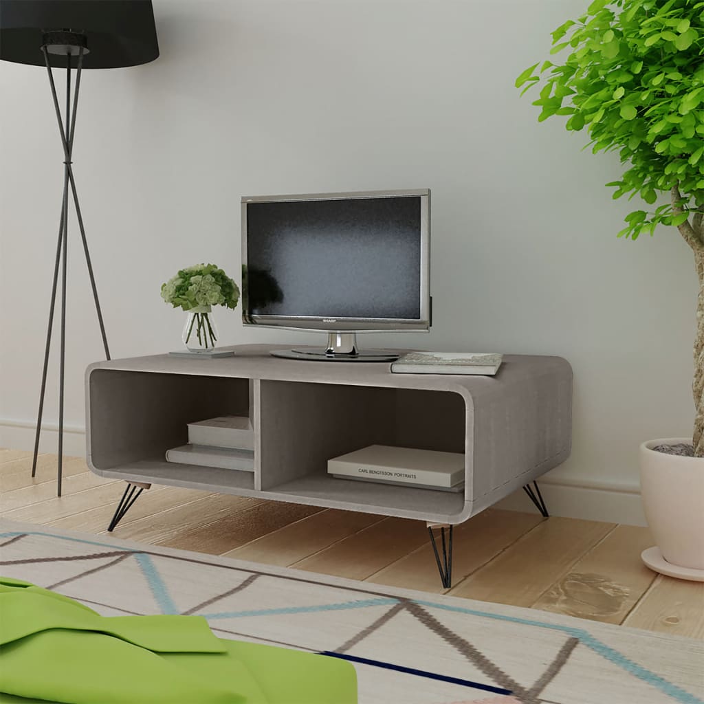 vidaXL Sohvapöytä 90x55,5x38,5 cm täysi keisaripuu harmaa