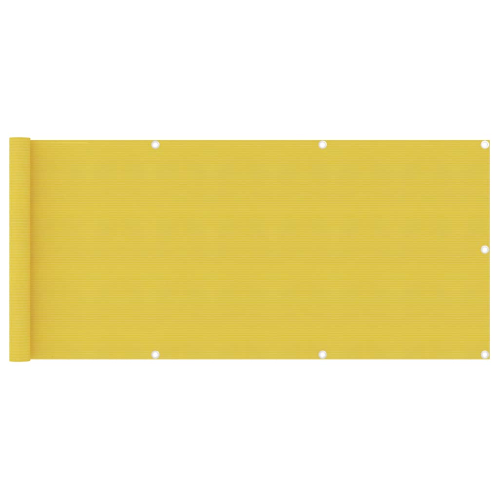 vidaXL Parvekkeen suoja keltainen 75x400 cm HDPE
