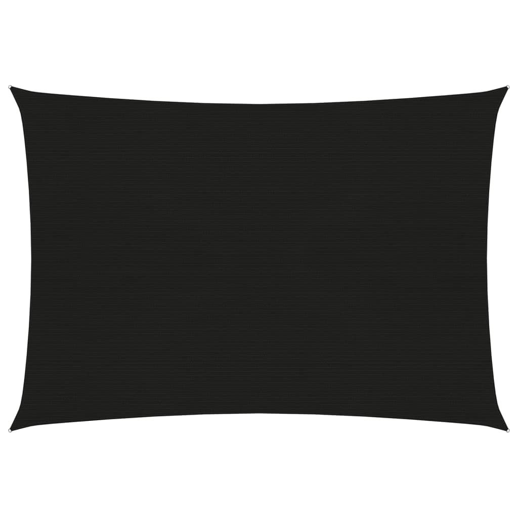 vidaXL Aurinkopurje 160 g/m² musta 4x5 m HDPE