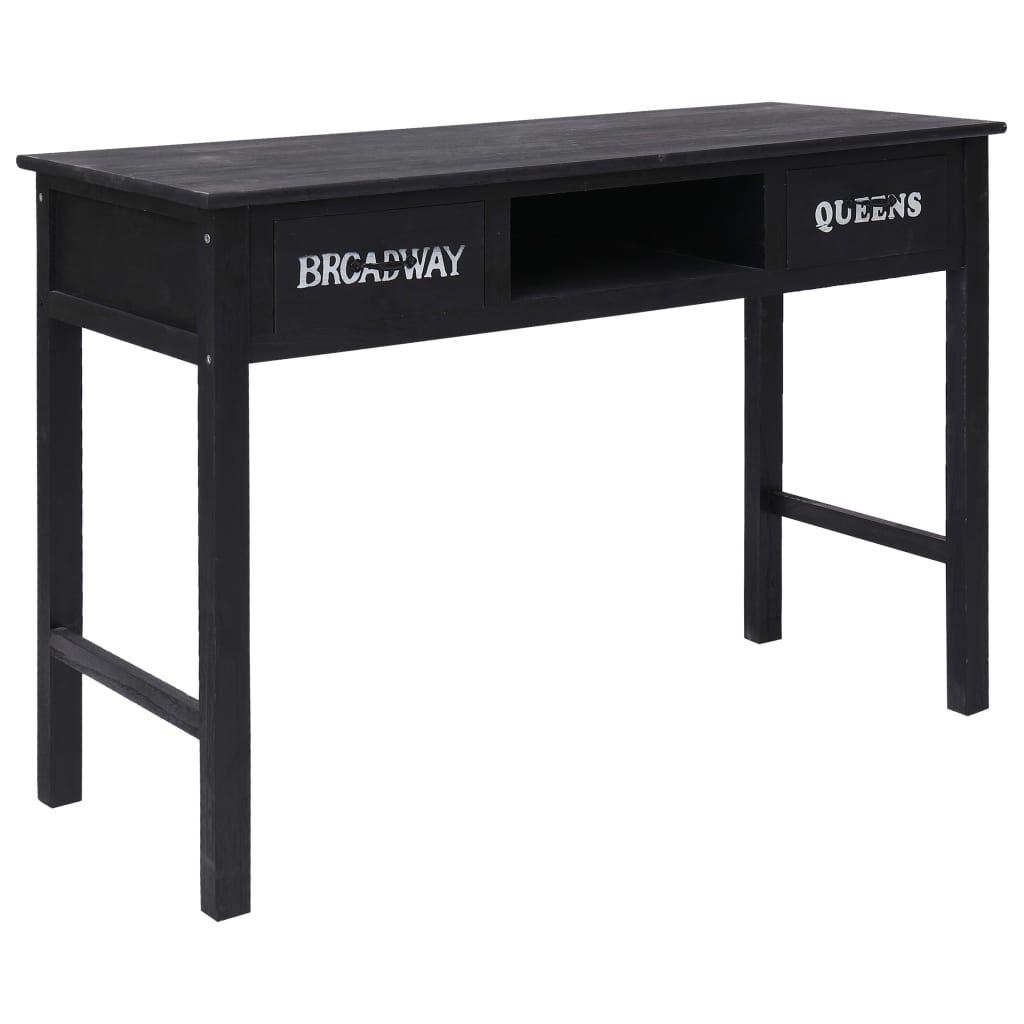 vidaXL Sivupöytä musta 110x45x76 cm puu