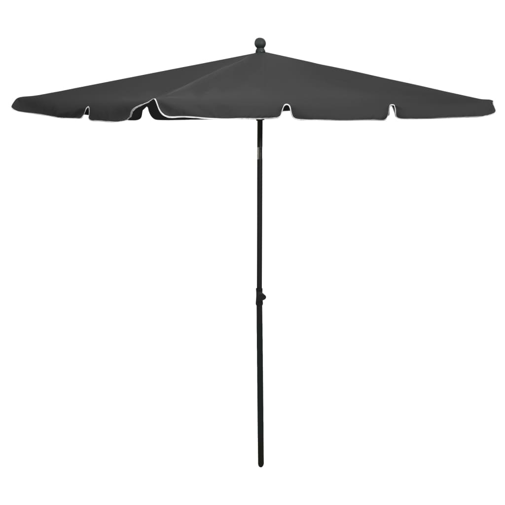 vidaXL Puutarhan aurinkovarjo tangolla 210x140 cm antrasiitti