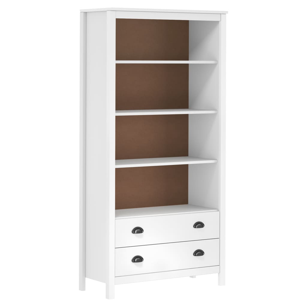 vidaXL Kirjahylly Hill Range valkoinen 85x37x170,5 cm täysi mänty