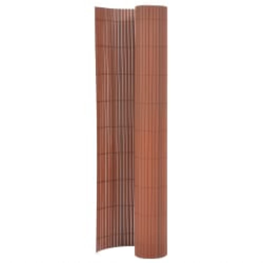 vidaXL Kaksipuolinen puutarha-aita 110x500 cm ruskea