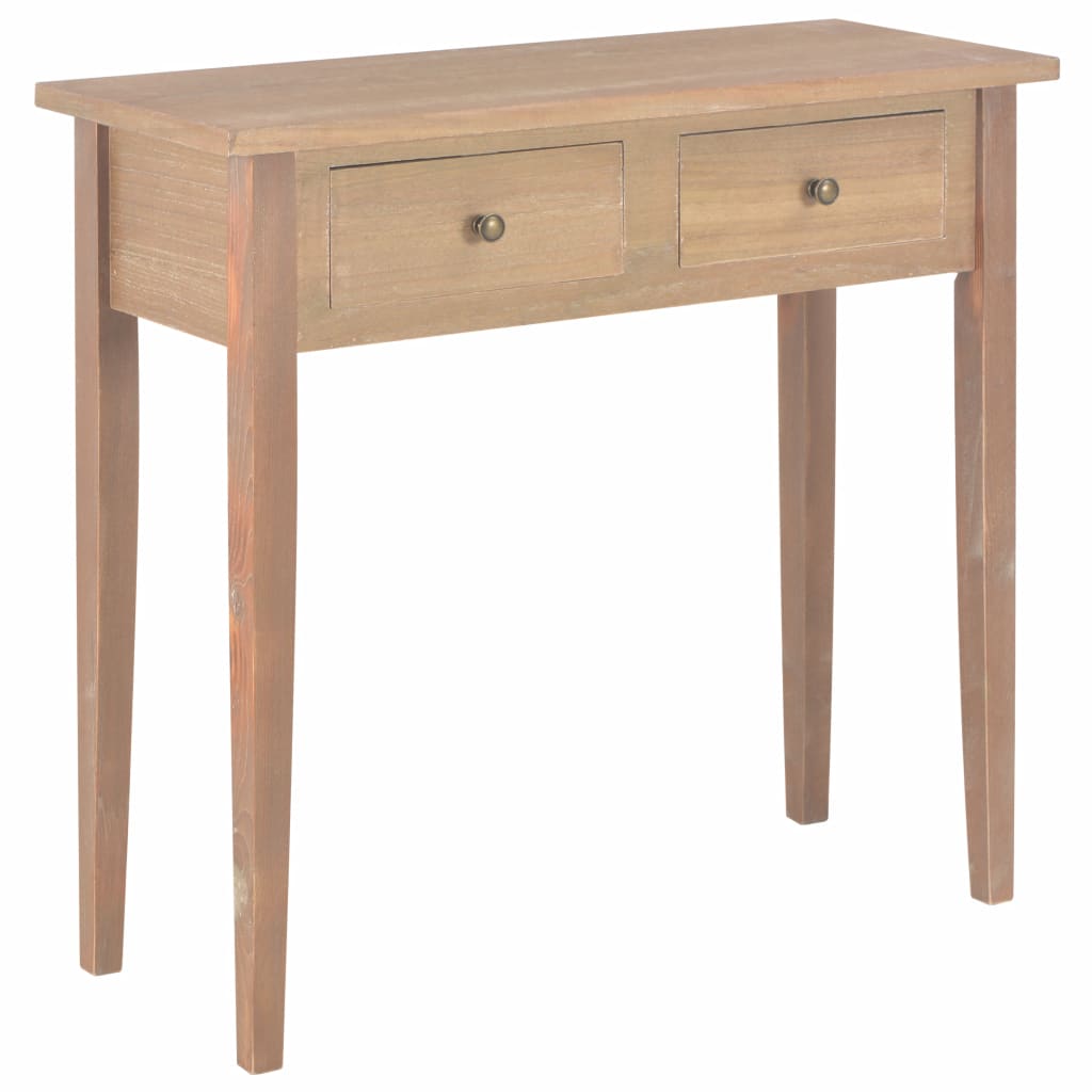 vidaXL Meikkipöytä ruskea 79x30x74 cm puu