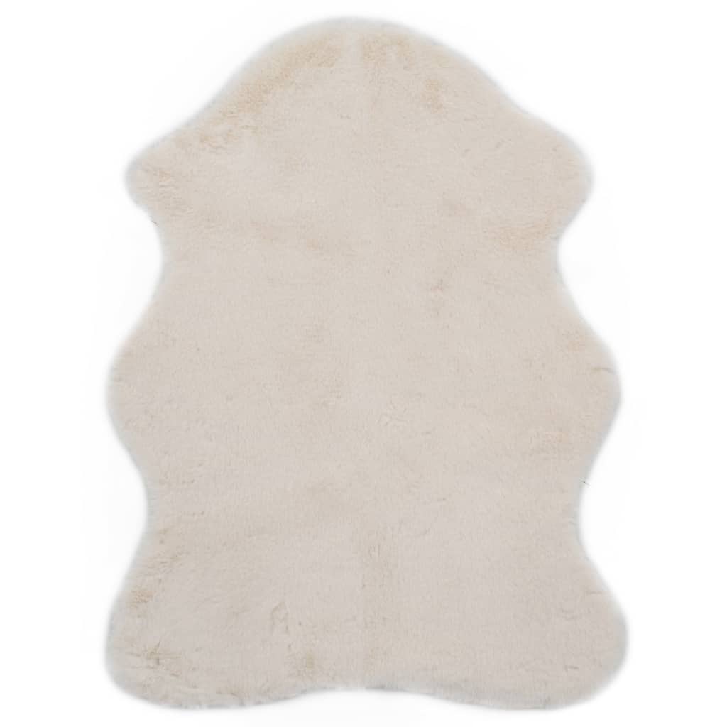 vidaXL Matto 65x95 cm jäniksen tekonahka kerma